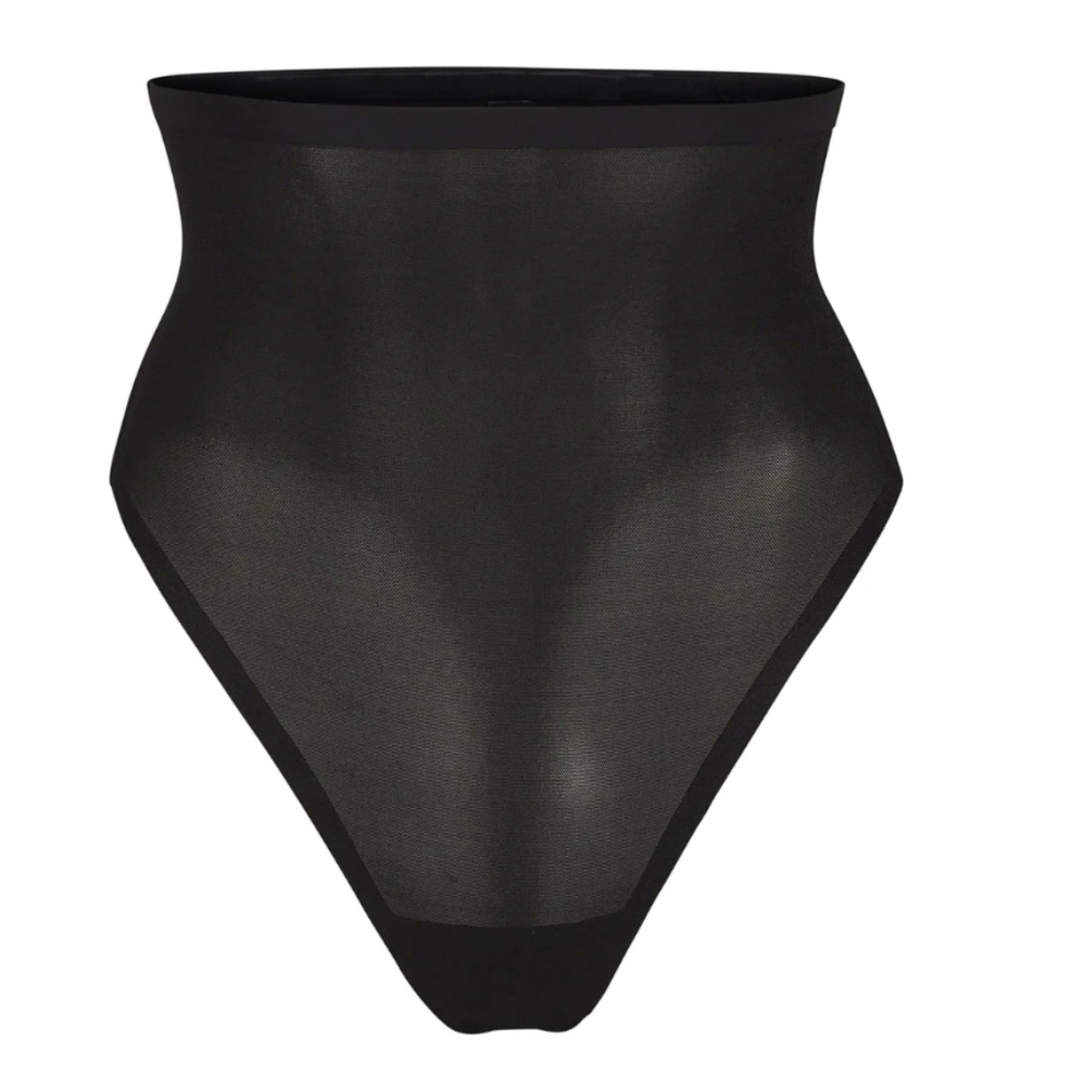Skims mesh Sheer Sculpt High-waisted Thong - black